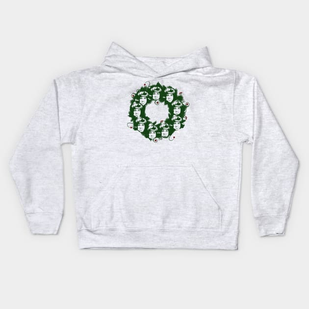 A-Wreath-A Franklin Kids Hoodie by chriswig